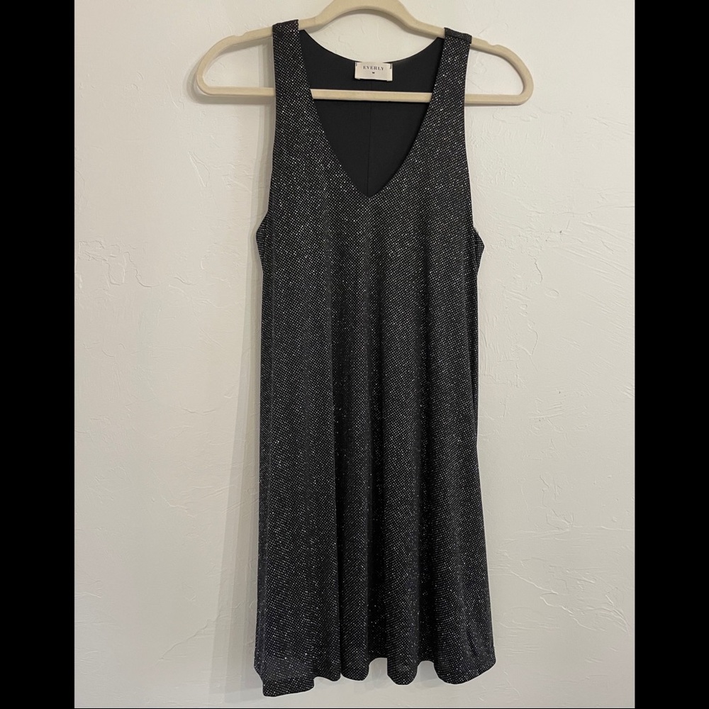 Women’s Black Glitter Mini Dress